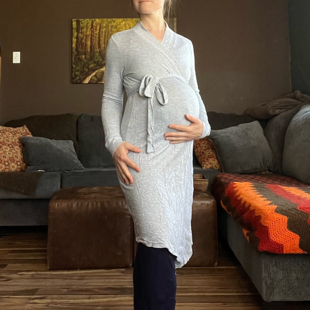 Thyme Maternity Robe with Belt